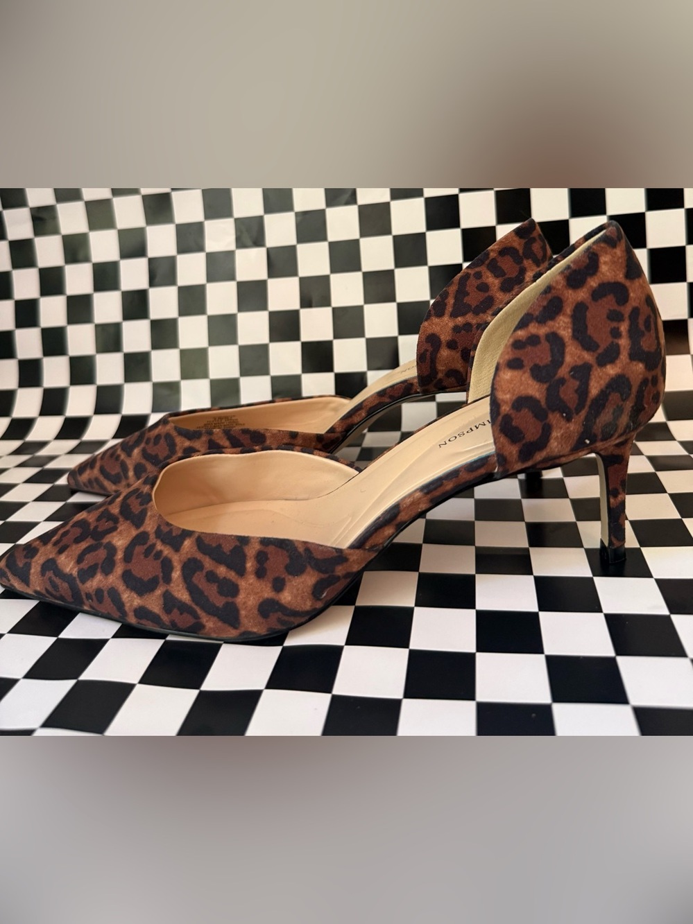Jessica Simpson Brown Leopard Pointed Toe Heels - Picture 2 of 5